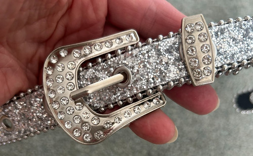 Silver rhinestone glitter - rhinestone,