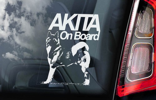 Akita car sticker american - akita,