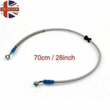 70cm/28" M10 Brake Oil Hose Line Banjo Fitting Stainless Steel End UK T9