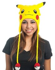 Pokemon Pikachu Laplander Hat with Ears & Pokeball Tassles Official & Cool!