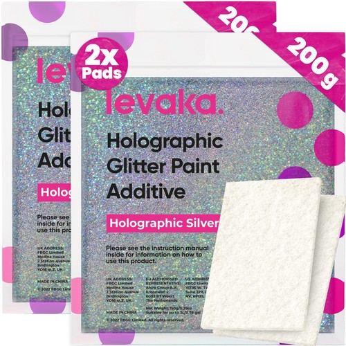 Silver glitter for paint - silver,