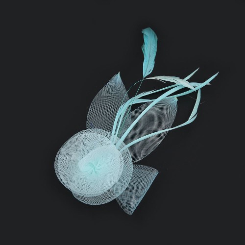 Flower sinamay feather - feather, clip
