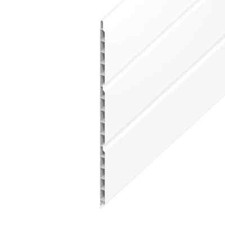 White Hollow Soffit Board UPVC Plastic Ceiling Cladding - 300mm x 5m