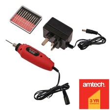 Mini Engraver Tool Engraving Kit c/w 10 Bits Craft Glass Ceramic Metal Plastic