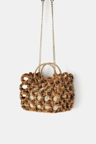 Zara natural fabric shopper - fabric,