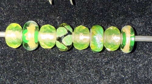 Trollbeads green bead set - bead, 8
