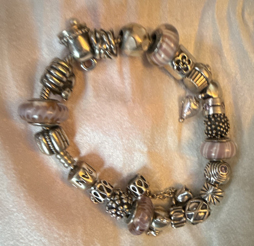 Pandora signed silver tone - pandora,