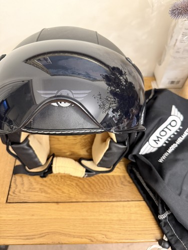 Black openface moto - black,