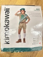 Boy Scout Costume 10–12 Years – Shirt, Shorts, Hat, Belt, Scarf & Badge Sash New