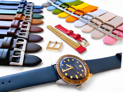 Luxury soft leather watch band - soft,