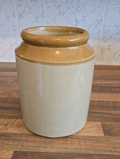 Vintage Stoneware Glazed Earthenware Storage Jar Pot 20cm Tall