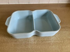 Denby Blue Linen - Divided Serving Dish - Chipped