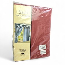 Vintage Satin Curtains Rose