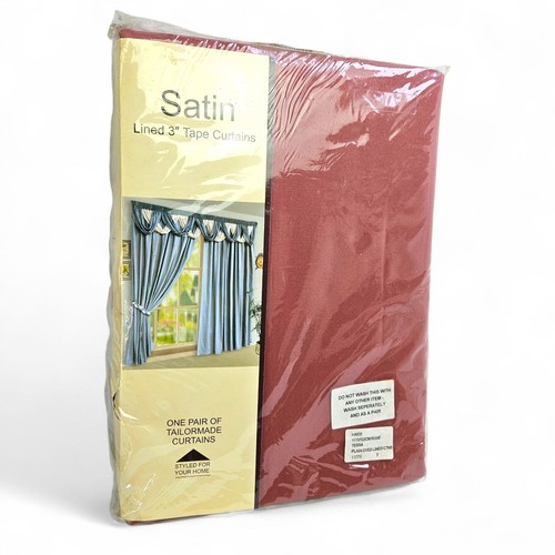Vintage satin curtains rose - curtains,