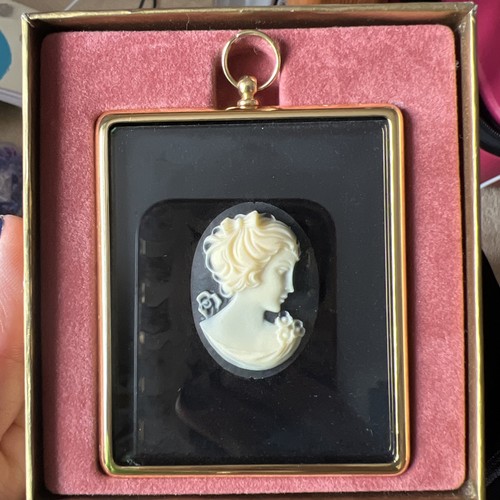 Vintage girl cameo from the - cameo,