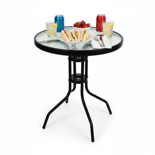 Tempered glass top patio table - tempered,