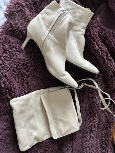 Zara women leather boots - zara,