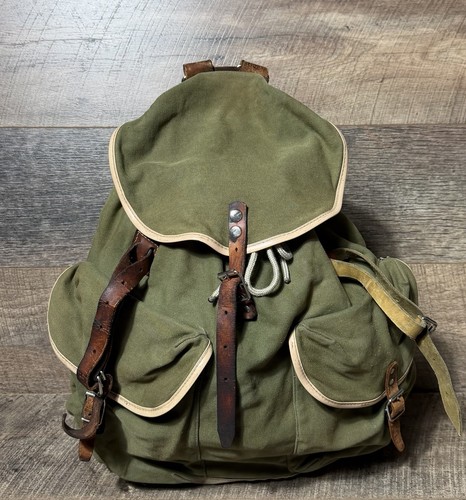 Vintage backpack canvas - backpack, &