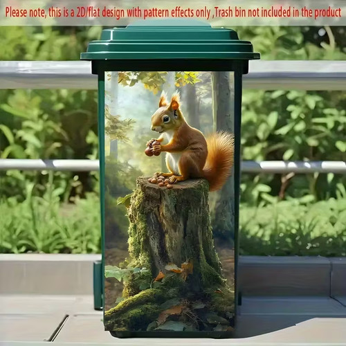 Wheelie bin sticker squirrel - sticker,