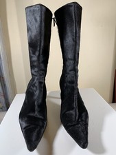 Black Fur Emma Hope boots size