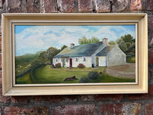 Vintage signed oil painting - oil,