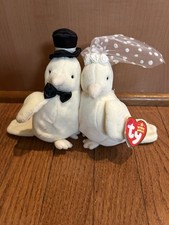 Rare 2006 Ty Love Birds Bride & Groom Birds 