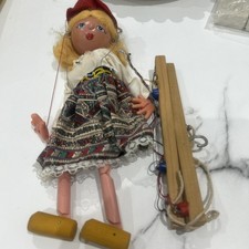 Pelham Puppet Mitzi In Red Hat And Green  Skirt