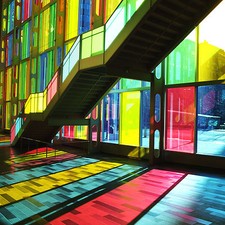 TRANSPARENT COLOURED WINDOW FILM STAINED GLASS SELF ADHESIVE VINYL FABLON