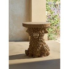Highland cow side table resin - side,