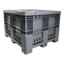 NEW Strong Plastic Pallet Storage Box Boxes 1200x1000x750mm Static or Mobile Lid