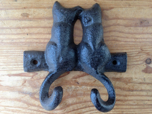 Cast iron cats - "cats, twin