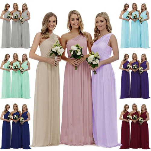 Chiffon one shoulder long - shoulder,