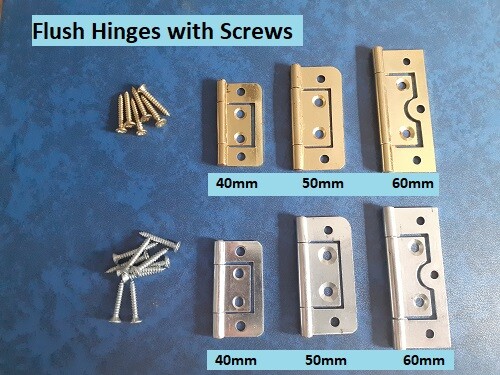 Flush hinges with screws non - flush,