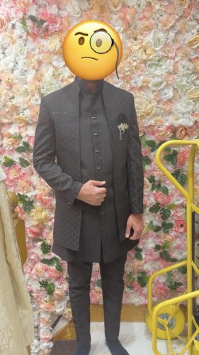 Men black indo western - men’s,