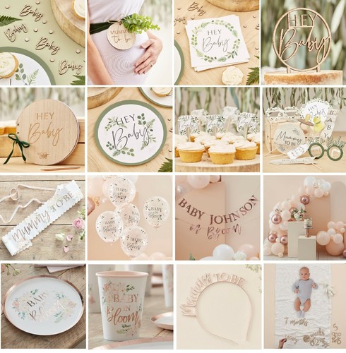 Hey baby botanical shower - botanical,