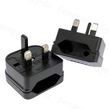 EU European Euro Europe 2-Pin To 3-Pin UK Travel Plug socket converter adapter S