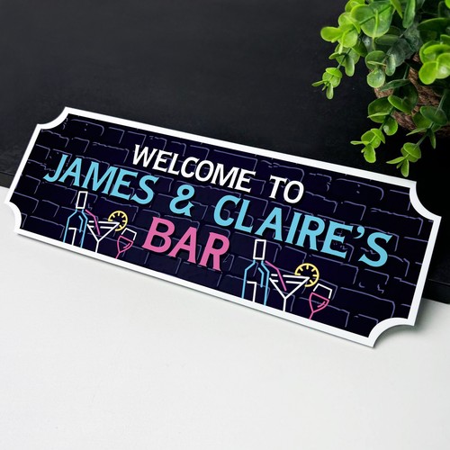 Personalised bar sign neon - personalised,
