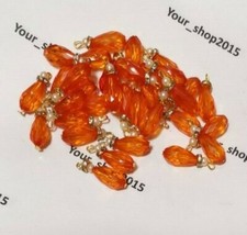 Beautiful Teardrop with gold diamante Rondelle & Pearl buttons beads Curtain 