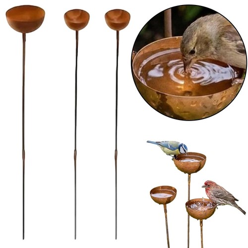 Set metal bird bath bowls - set,
