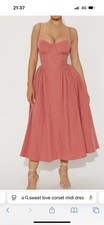 sweet love corset midi dress