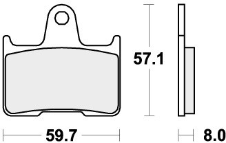 Sbs brake pads rear for - rear, honda