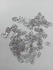 Beer & Soda Metal Ring Pulls In Silver x100 Assorted Mixed Lot Used Condition