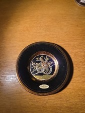 The Art of Chokin 24K Gold Decorative Plate 4-inch of A Wagon Made In Japan