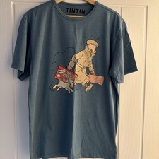 Tintin Pale Blue T Shirt L