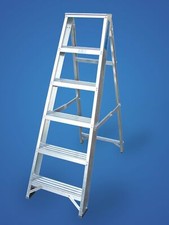 Aluminium Builders Step Ladders 6 Treads Class 1 Cert - NESS6