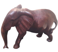 heavy  WOODEN ELEPHANT 12"