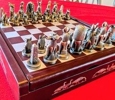 Egyptian Pharaoh Metal Chess