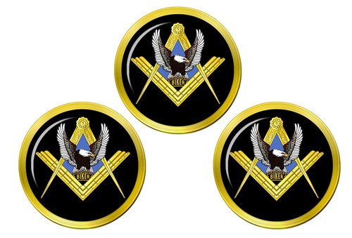 Bikers masonic golf ball - bikers,