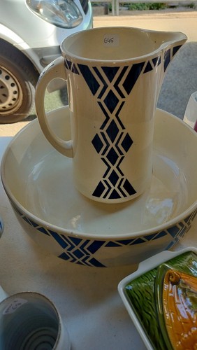 Antique wash bowl and jug - , in