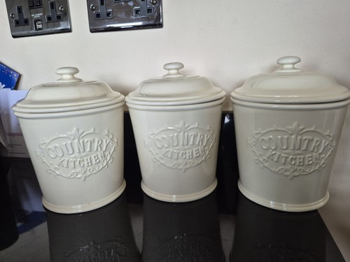 Country kitchen storage jars - kitchen,